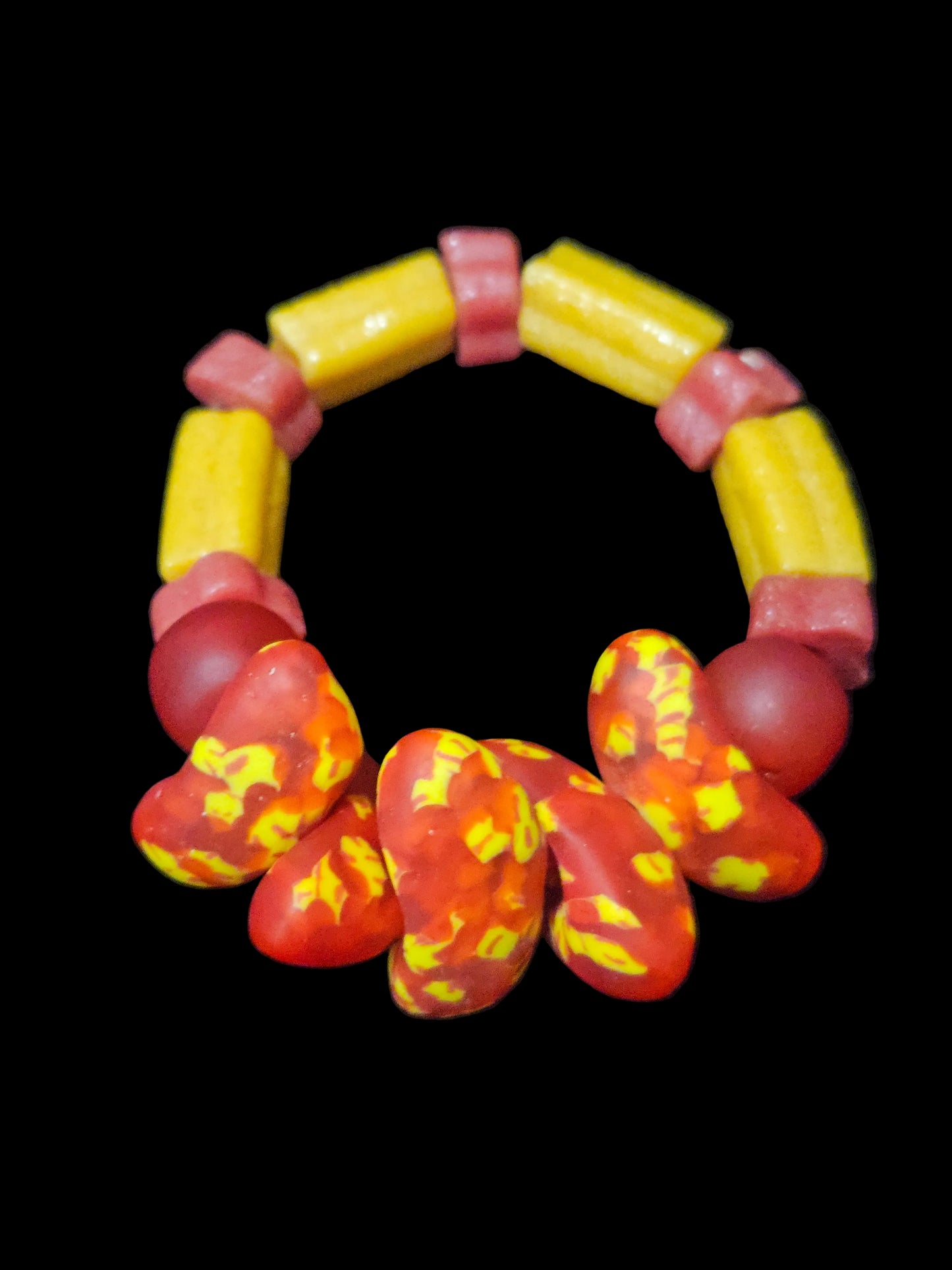 ⭐ Aacheyova Holiday Ladies Bracelet – Handcrafted Krobo Glass | Ghanaian Jewelry (7”–7.5”)