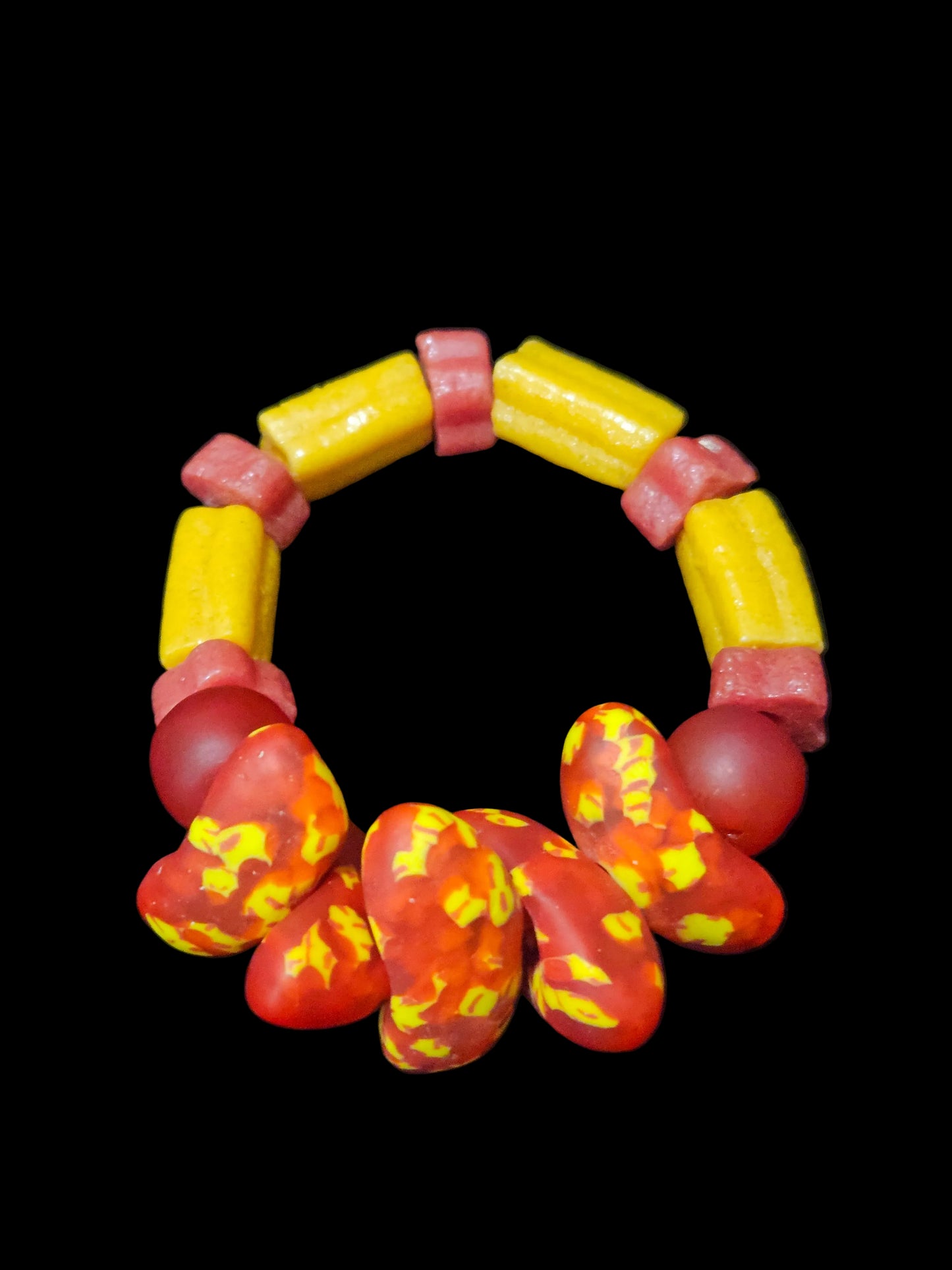 ⭐ Aacheyova Holiday Ladies Bracelet – Handcrafted Krobo Glass | Ghanaian Jewelry (7”–7.5”)