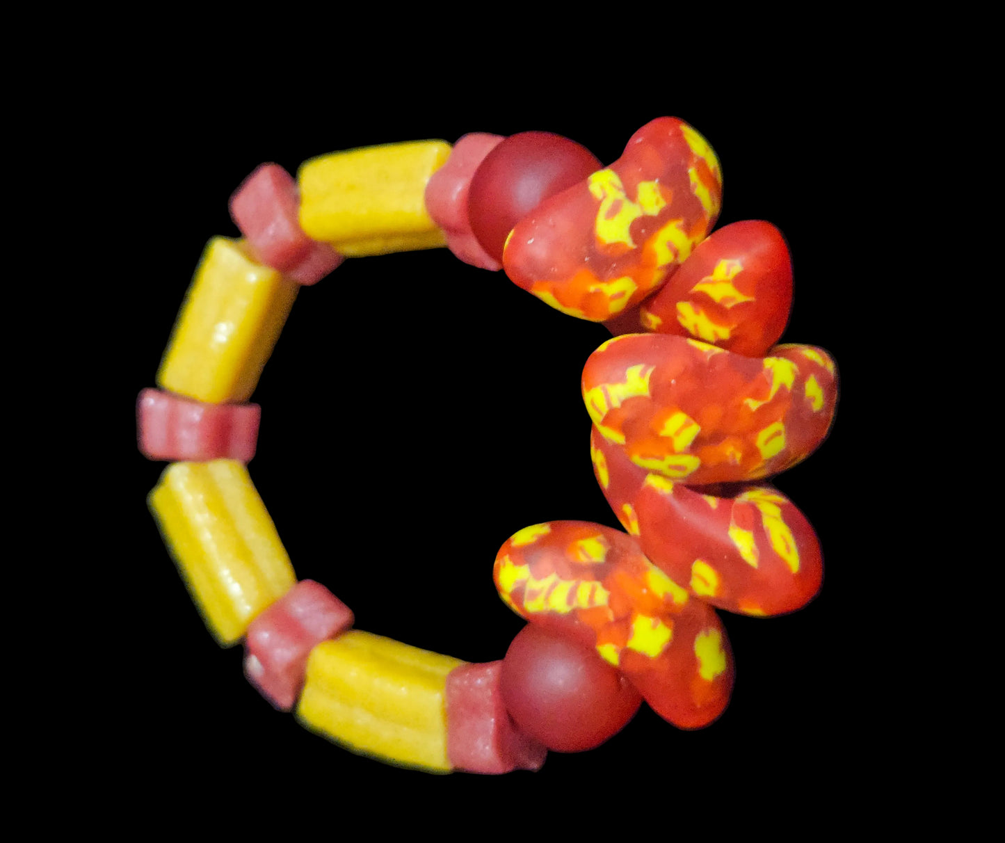 ⭐ Aacheyova Holiday Ladies Bracelet – Handcrafted Krobo Glass | Ghanaian Jewelry (7”–7.5”)