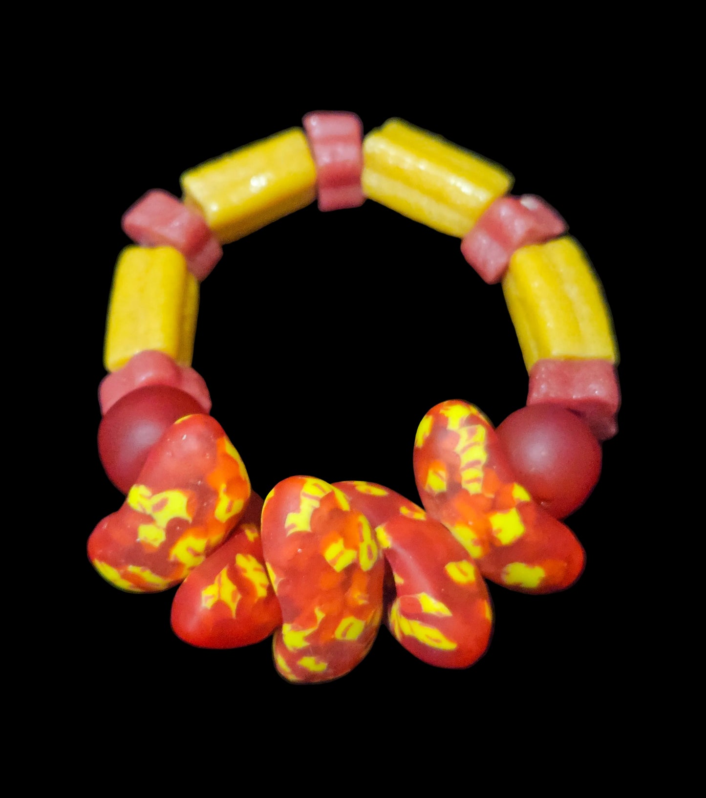 ⭐ Aacheyova Holiday Ladies Bracelet – Handcrafted Krobo Glass | Ghanaian Jewelry (7”–7.5”)
